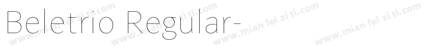 Beletrio Regular字体转换
